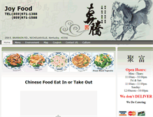 Tablet Screenshot of joyfoodchinesetakeout.com